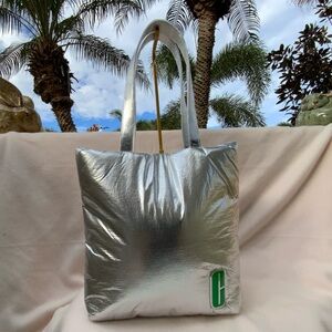 Clinique limited-edition Silver Tote Bag